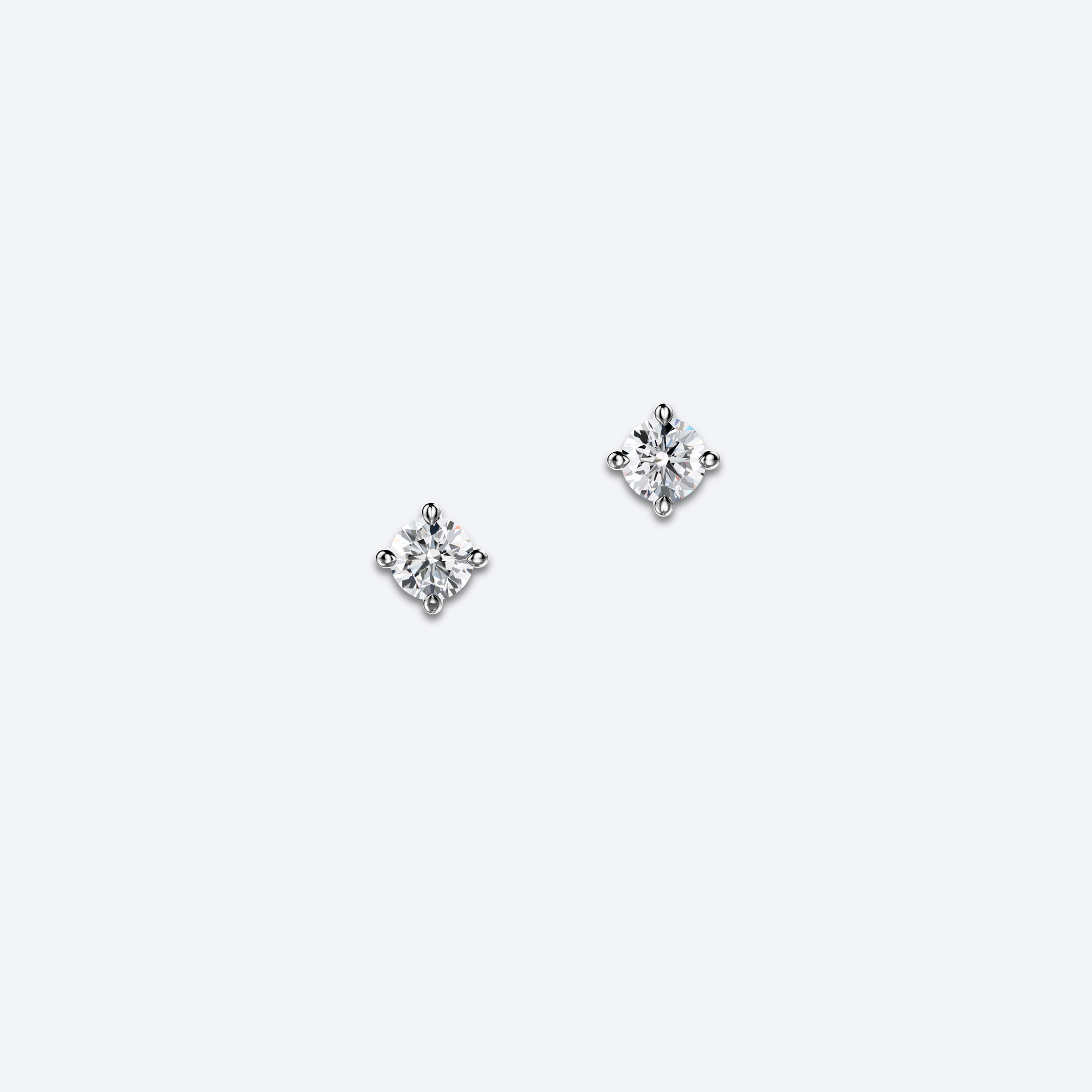 Moon N' Back Korvakorut Nappi 2x0,25ct Briljantti Valkokulta HP