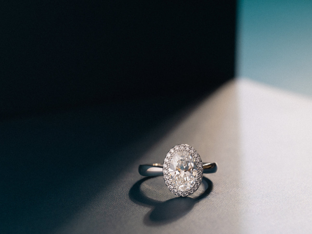 Full Moon Sormus 2,00ct Ovaali Platina – Olli Johan Lindroos