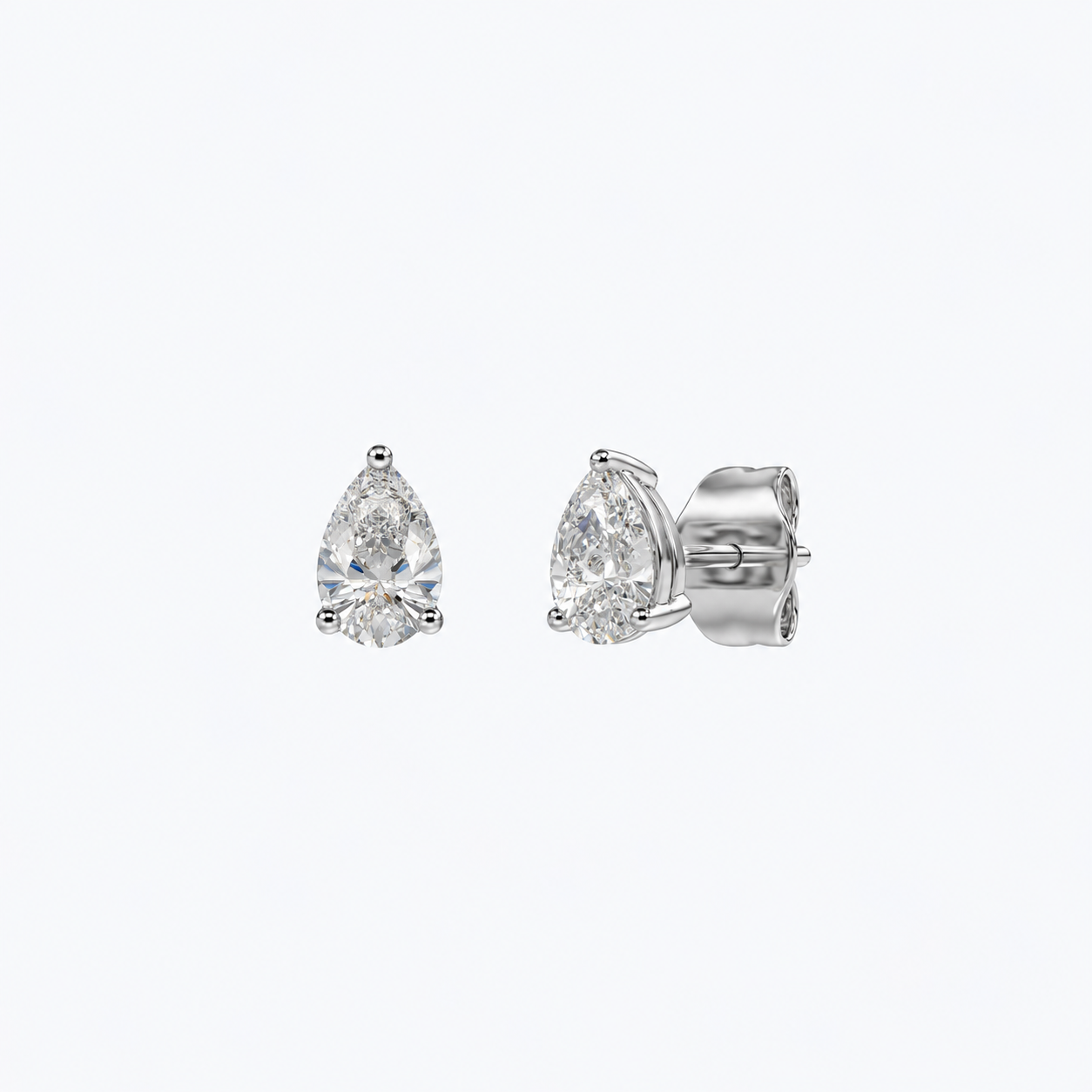 OJL N°3 pisara-timanttikorvakorut 0.50 ct valkokulta