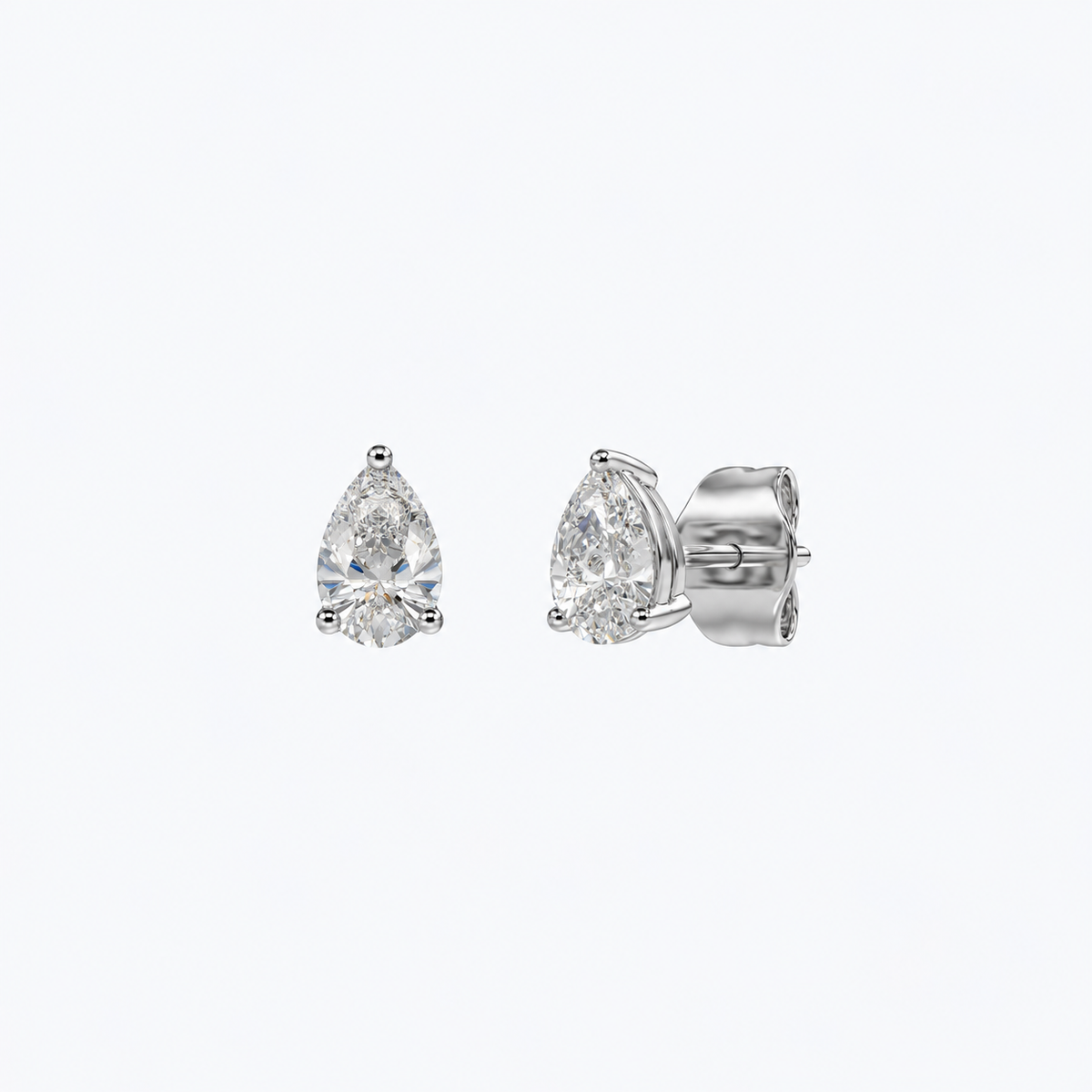 OJL N°3 pisara-timanttikorvakorut 0.50 ct valkokulta
