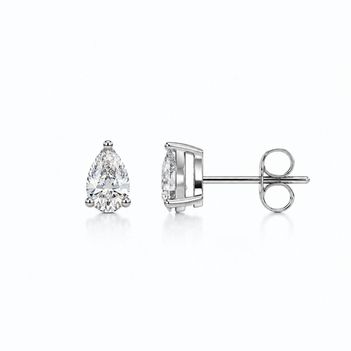 OJL N°3 pisara-timanttikorvakorut 0.50 ct valkokulta