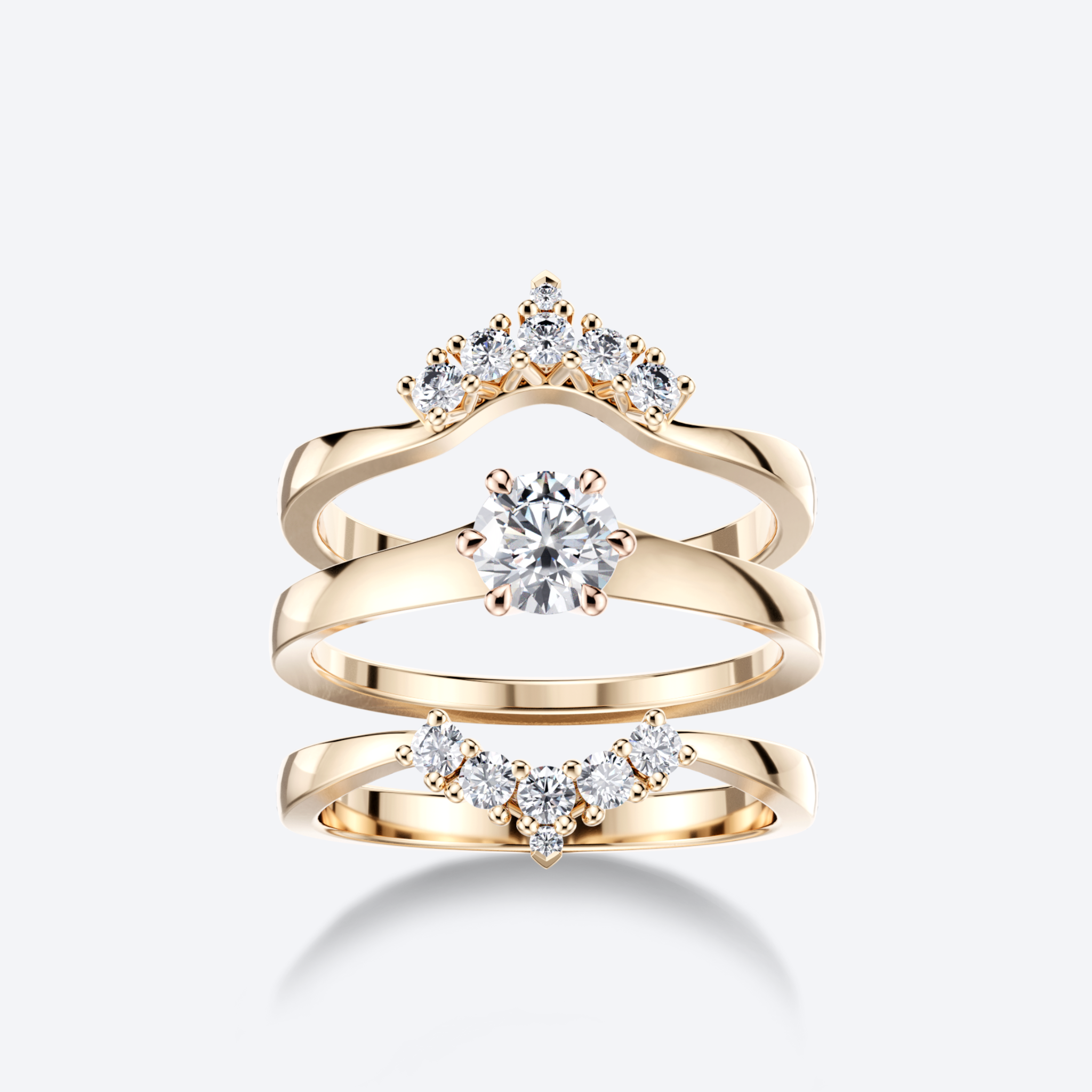 OJL Lumi-sormus 1.00 ct timantilla, keltakultainen sormus, lähikuva