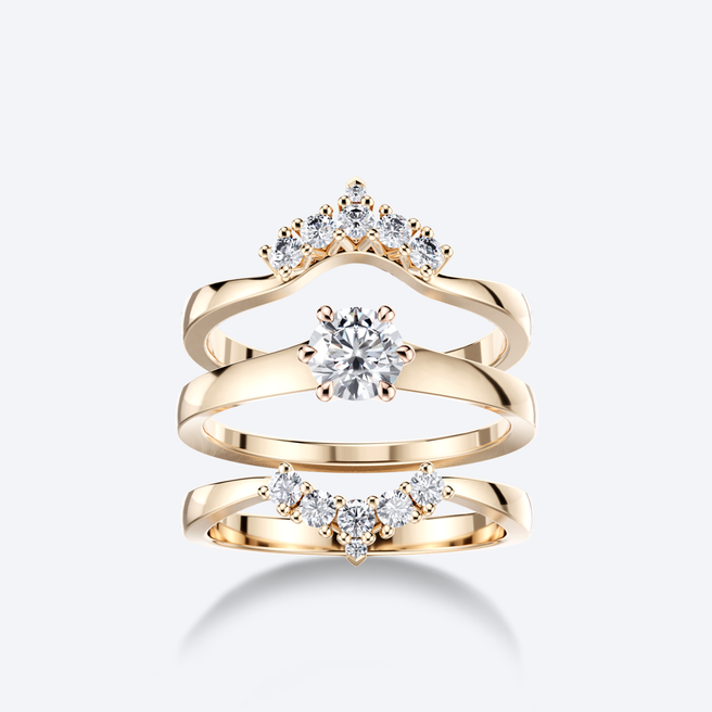 OJL Lumi-sormus 1.00 ct timantilla, keltakultainen sormus, lähikuva