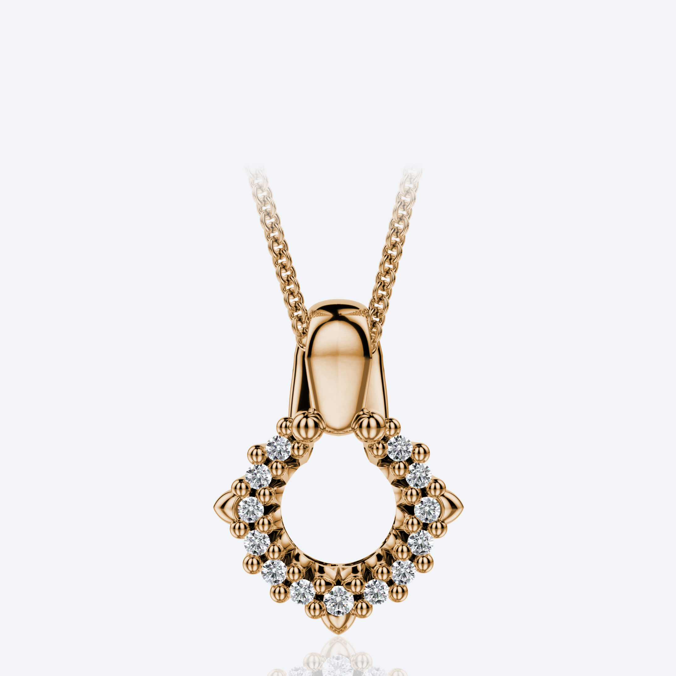 Kide riipus 0.07ct timantilla, keltakultainen hiutalemalli, OJL Originals