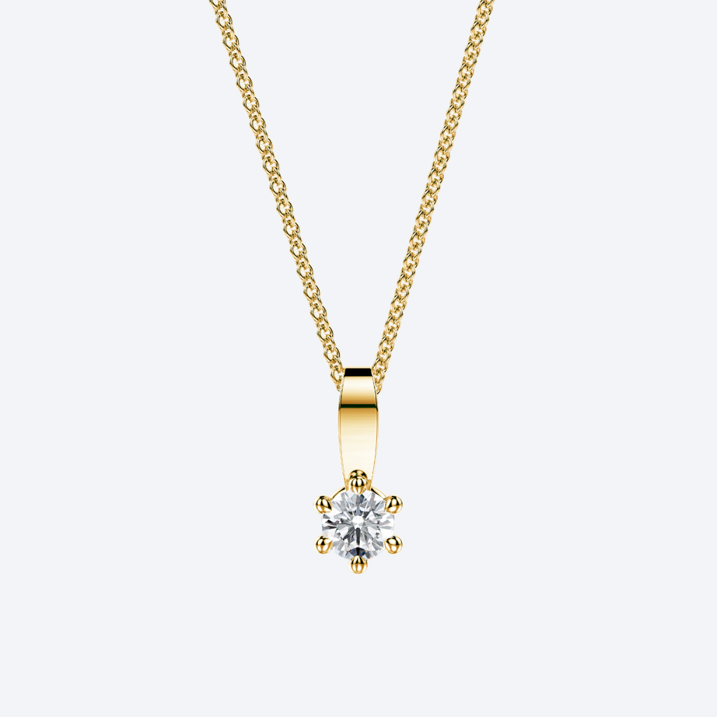 Lumi Riipus Nappi 0.06-1.00ct Keltakulta