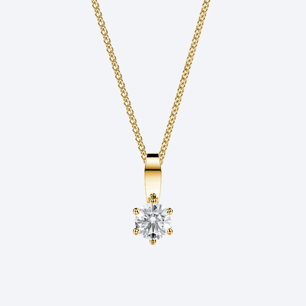 Lumi Riipus Nappi 0.06-1.00ct Keltakulta