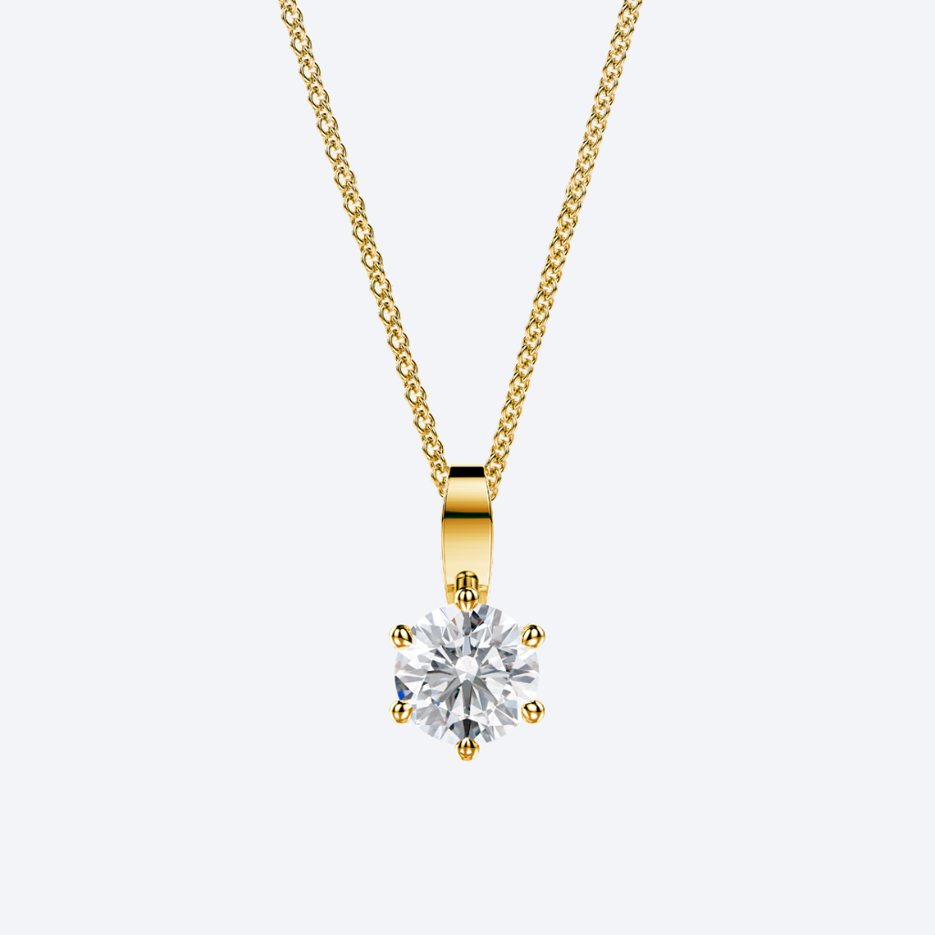 Lumi Riipus Nappi 0.06-1.00ct Keltakulta