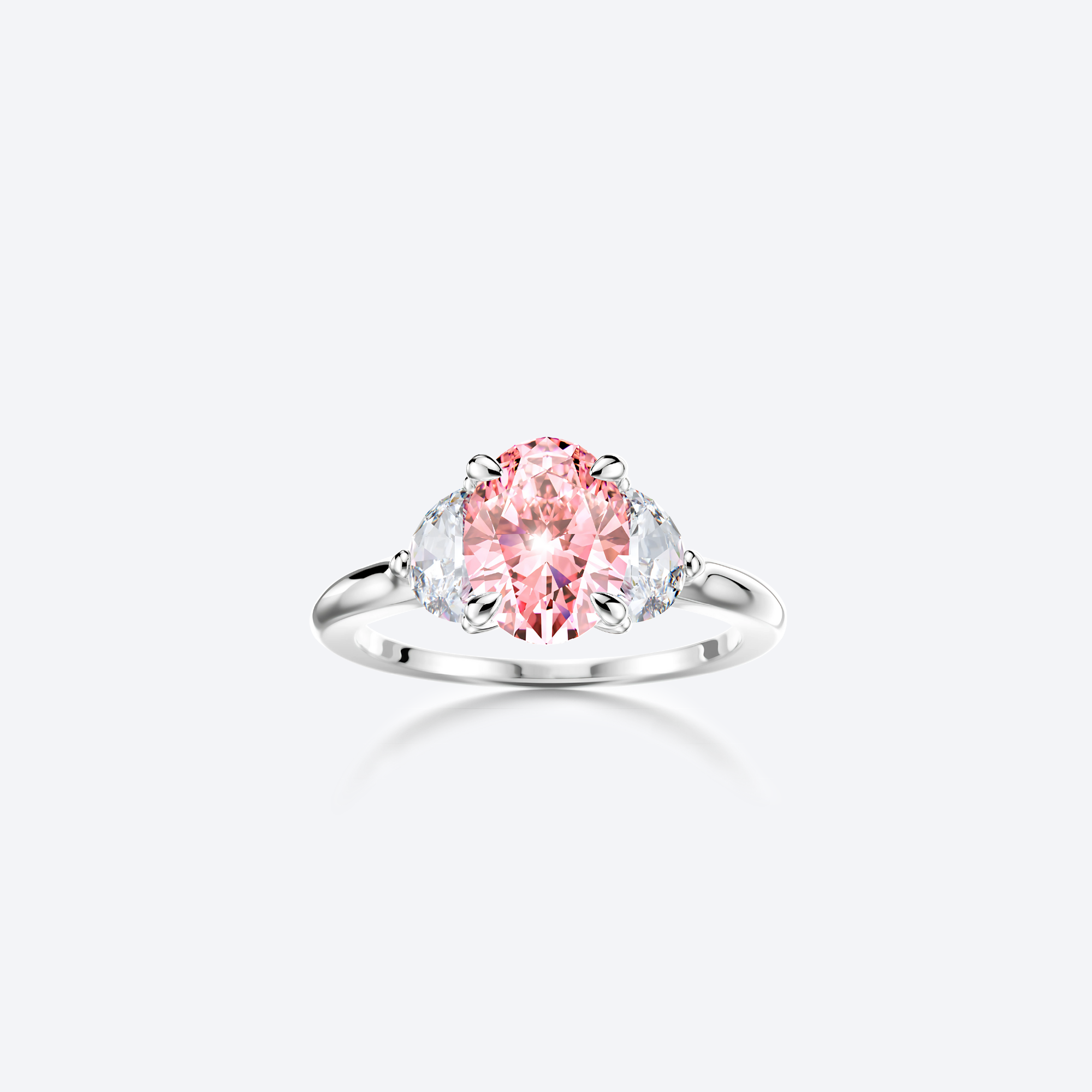 [Moon N' Back Sormus 1.00ct Pinkki Ovaali ] tuotekuva Hullut Päivät erikoistarjouksessa.