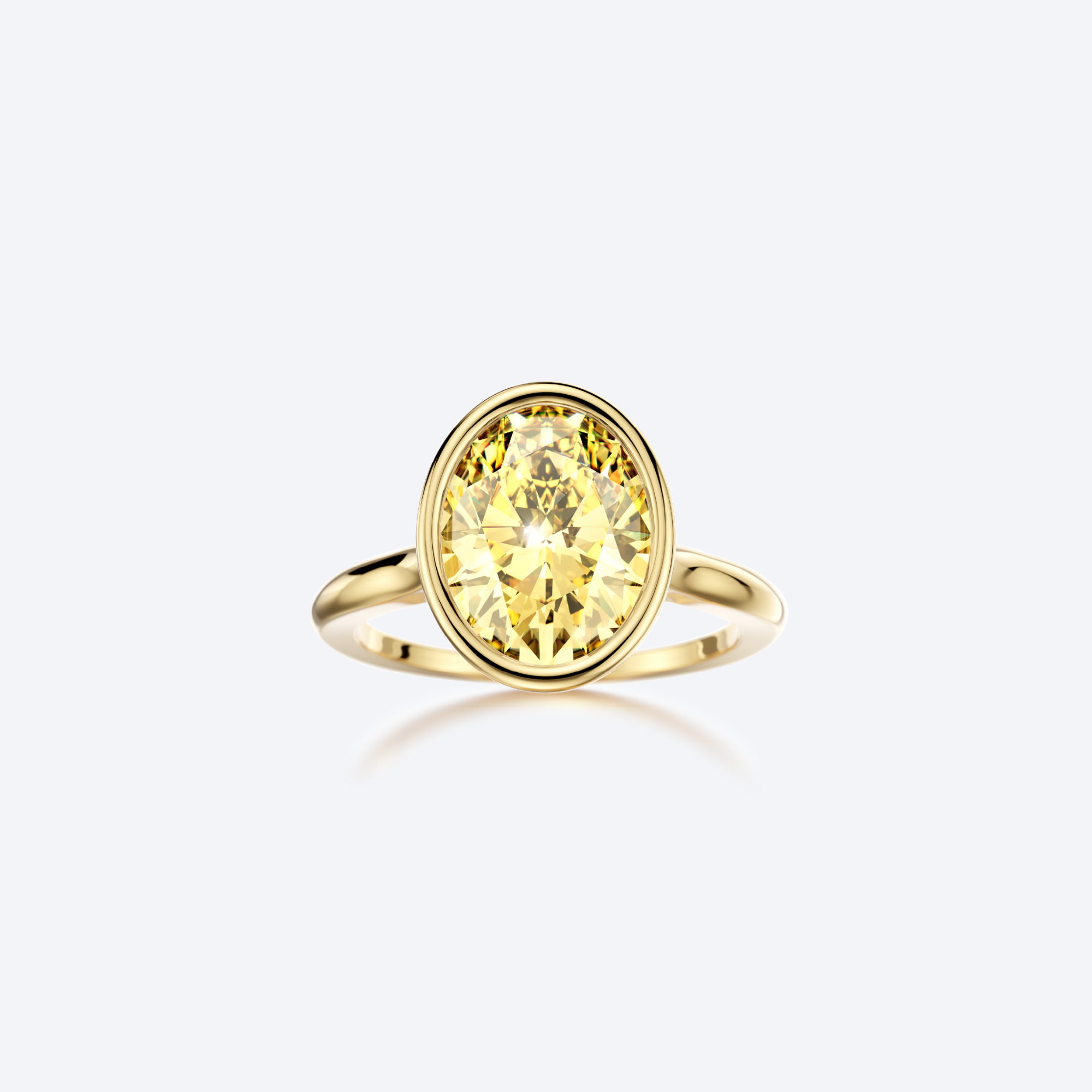 Moon N' Back 2.00ct Keltainen Ovaali Panta
