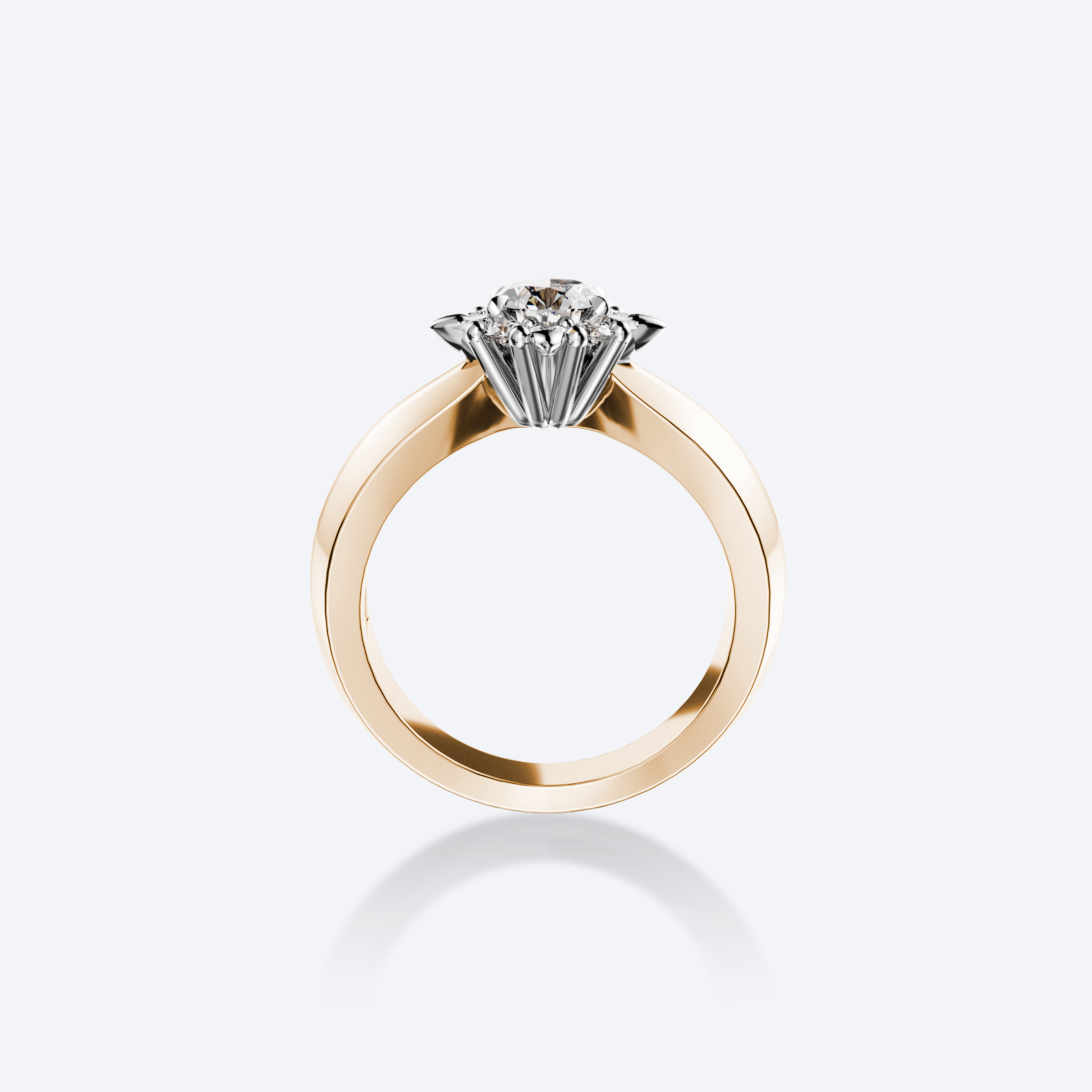 OJL Kide-sormus 0.50 ct briljanttitimantilla, keltakultainen runko, lähikuva