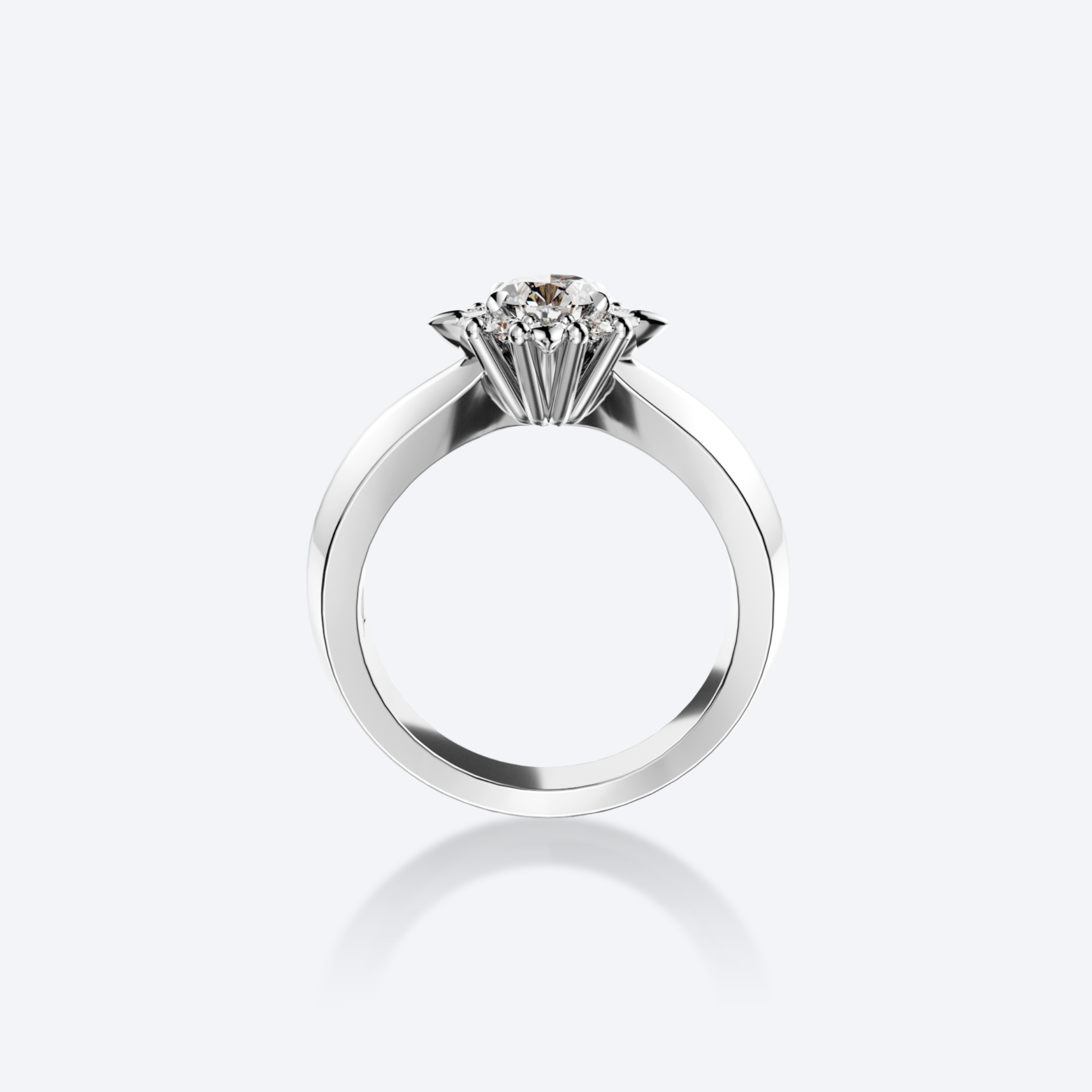 OJL Originals Kide sormus, 0.50 ct timantti, platinaa, lähikuva valkoisella taustalla