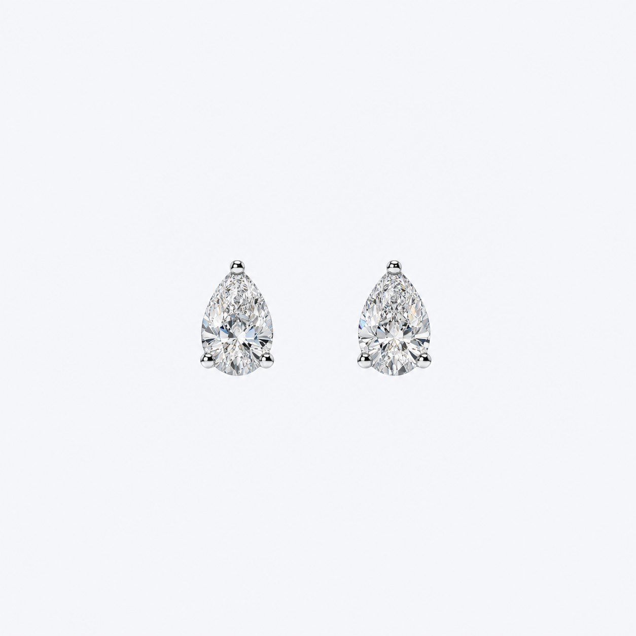OJL N°3 pisara-timanttikorvakorut 0.50 ct valkokulta