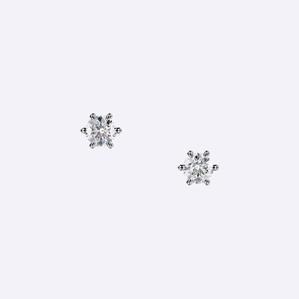 Lumi Korvakorut Nappi 2x0.06-1.00ct Briljantti Valkokulta