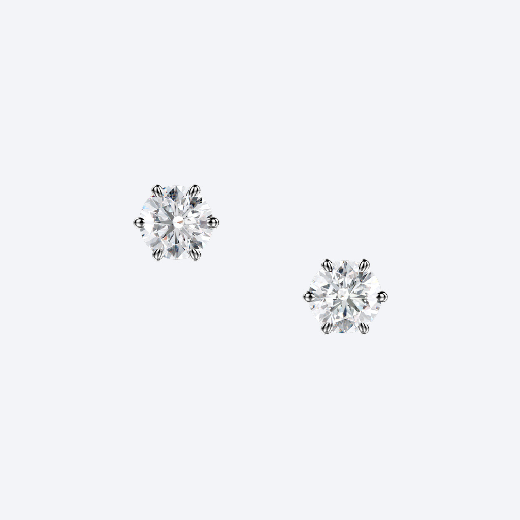 Lumi Korvakorut Nappi 2x0.06-1.00ct Briljantti Valkokulta
