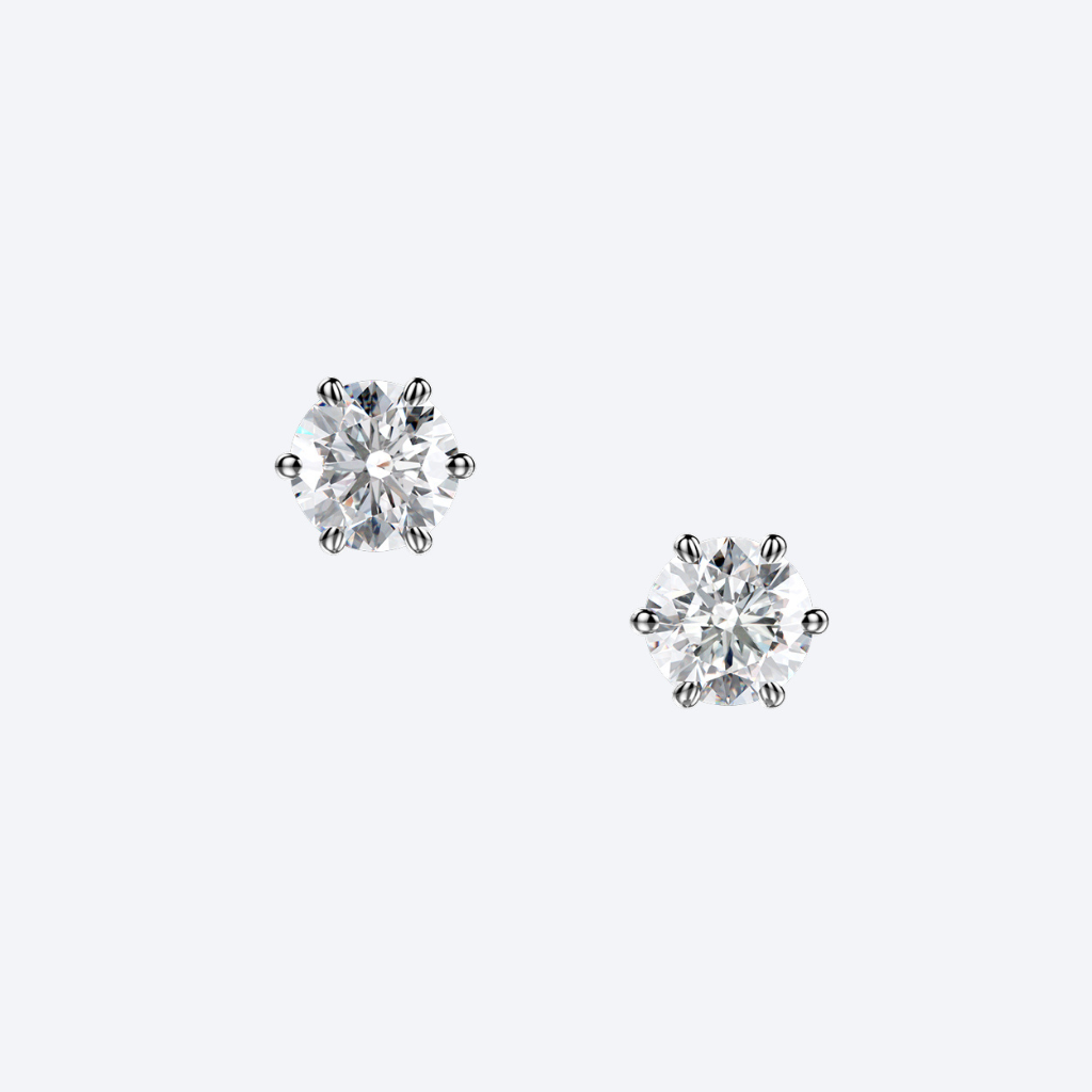 Lumi Korvakorut Nappi 2x0.06-1.00ct Briljantti Platina