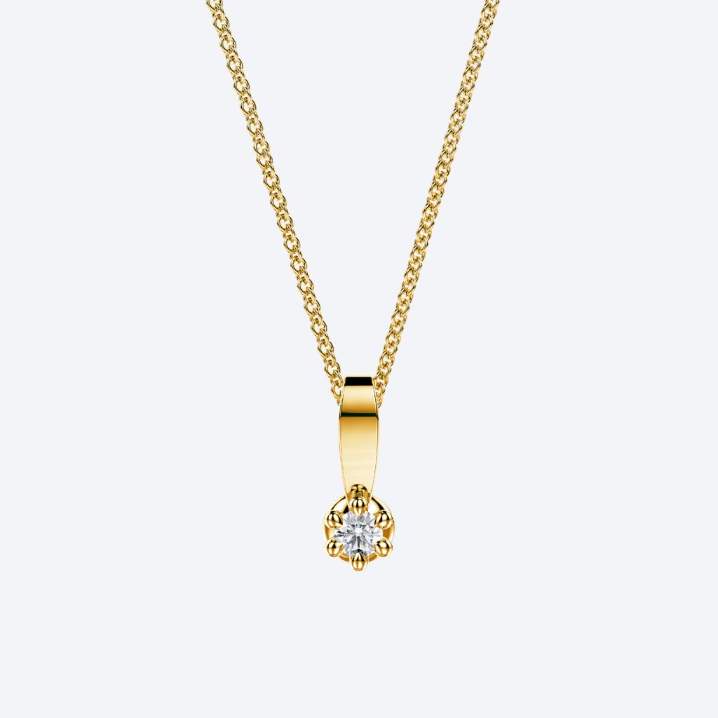 Lumi Riipus Nappi 0.06-1.00ct Keltakulta