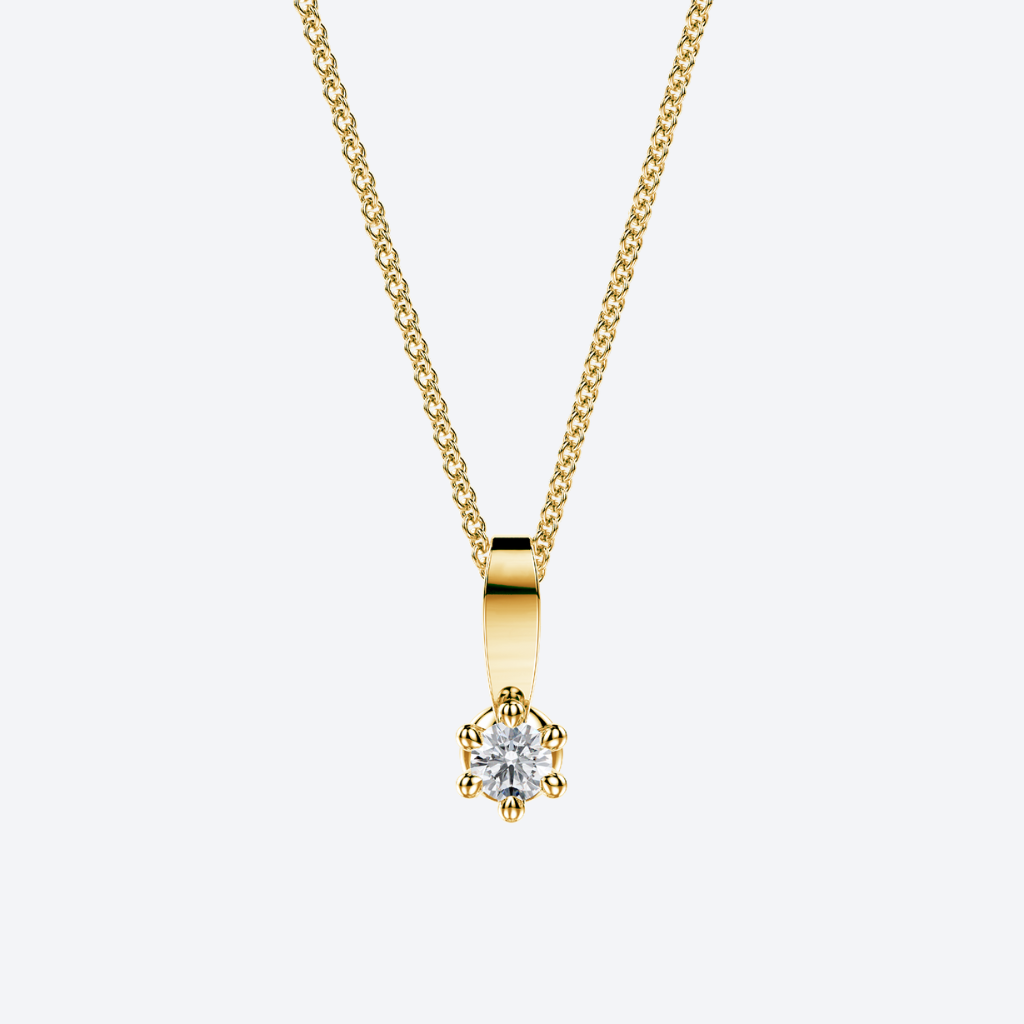 Lumi Riipus Nappi 0.06-1.00ct Keltakulta