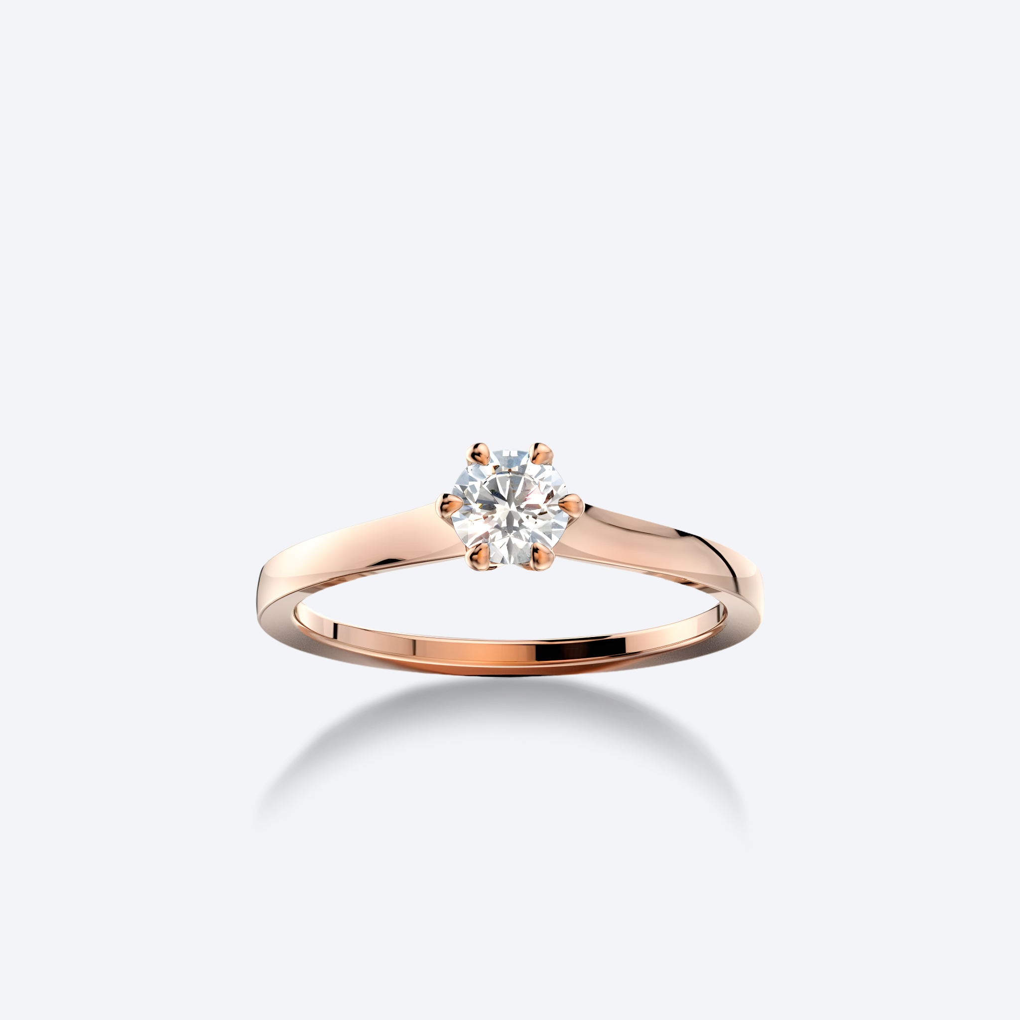 OJL Lumi-sormus 0.20 ct timantilla, ruusukultaa, lähikuva