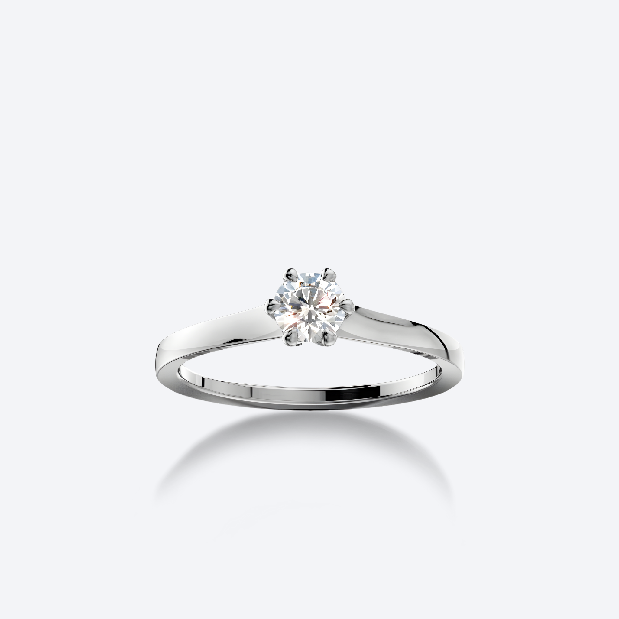 OJL Lumi-sormus 0.20 ct timantilla, valkokultainen sormus, lähikuva