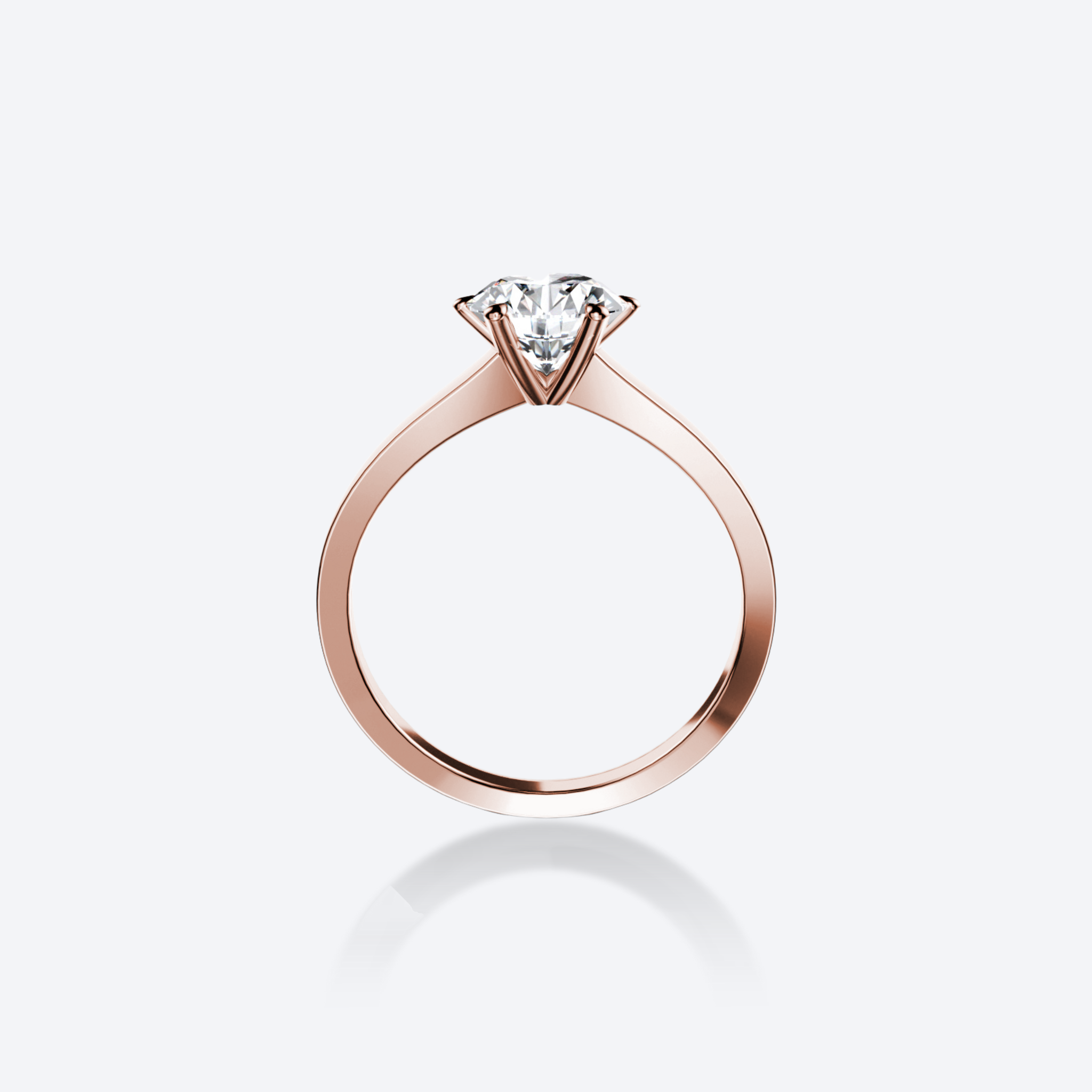 OJL Lumi-sormus 1.00 ct timantilla, keltakultainen runko, lähikuva