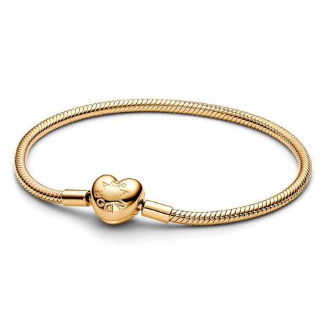 Pandora Moments – rannekoru, sydän, 14k kullattu (563050C00)