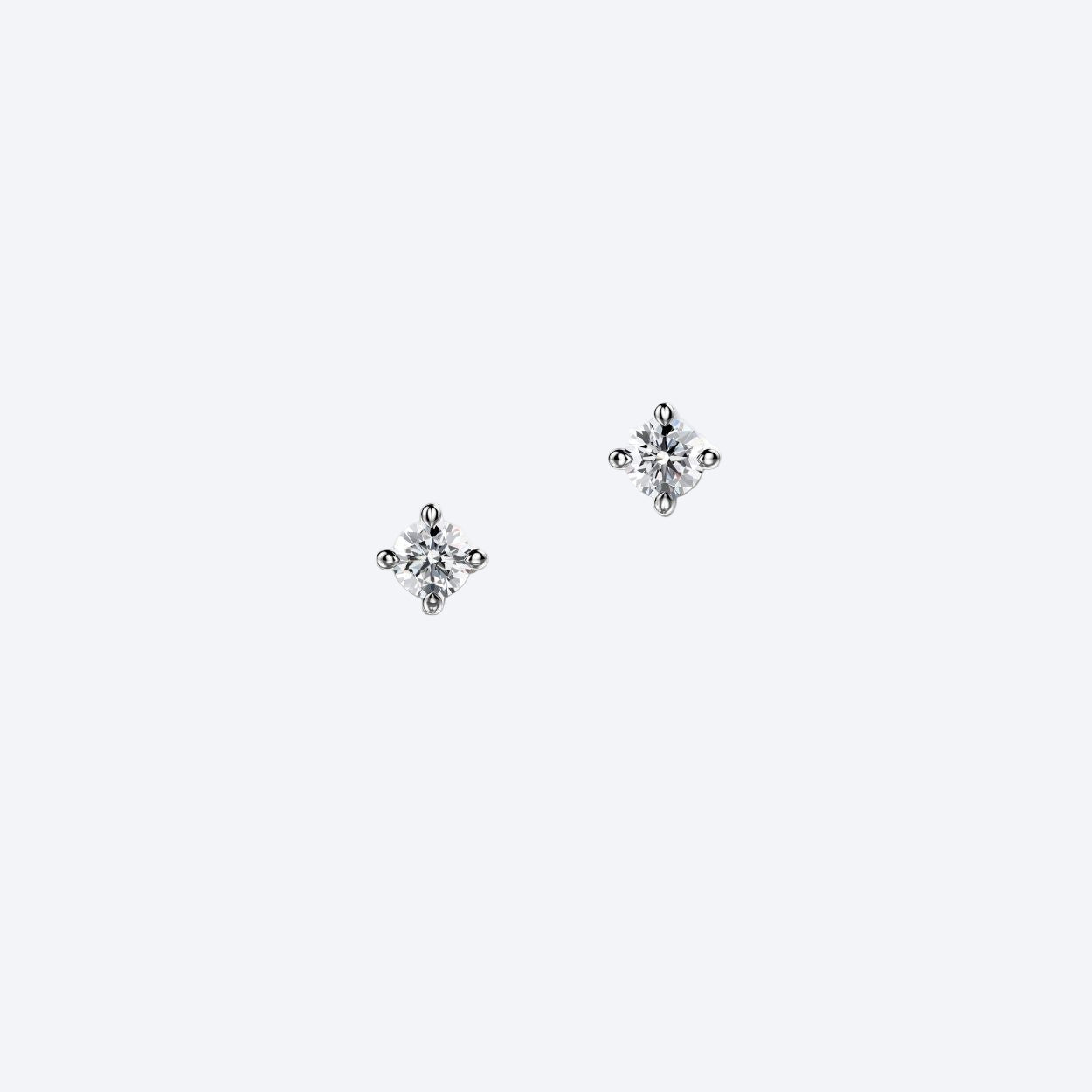 Kide Korvakorut Kokonaisuus 2x0.20ct Briljantti Nappi ja 2x0.24ct Hiutale HP