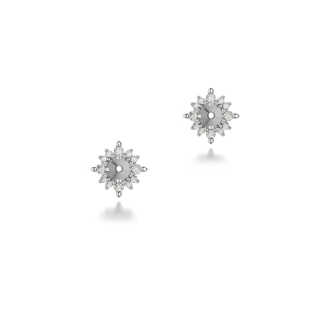 Kide Korvakorut Kokonaisuus 2x0.20ct Briljantti Nappi ja 2x0.24ct Hiutale HP
